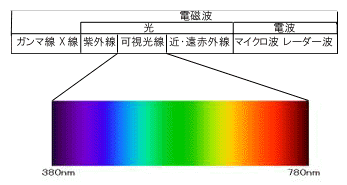 電磁波の種類　可視光線